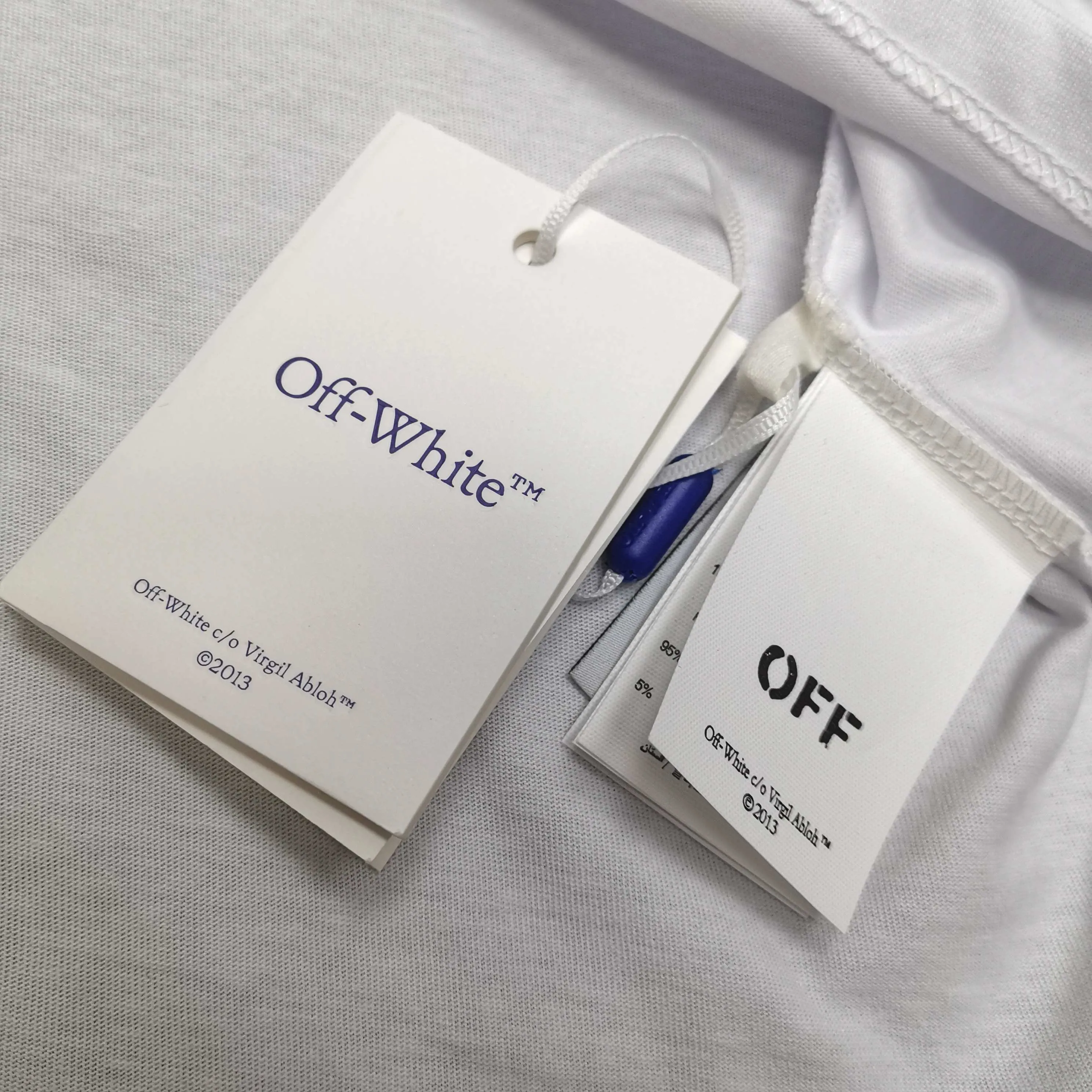 Top version ❤️off white new loose version blue letter short-sleeved T-shirt Size: S M L XL Color: Black White P240